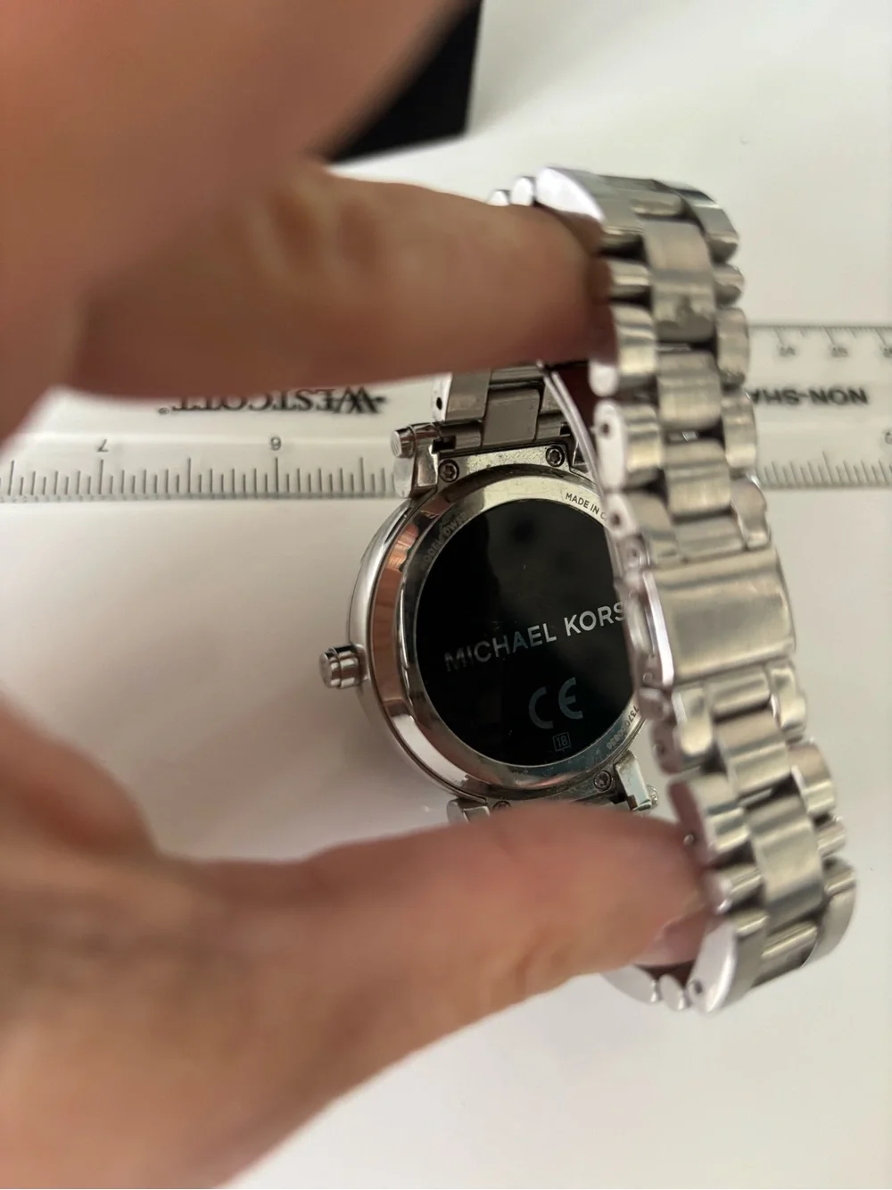 Michael Kors Silver Smartwatch with Crystal Bezel -